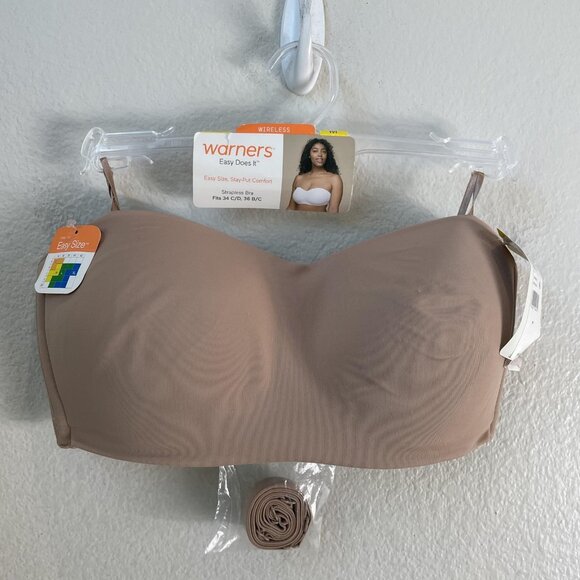 Warners Easy Does It Strapless Bra Womens Medium Wireless Convertible RY0161A - Picture 1 of 7